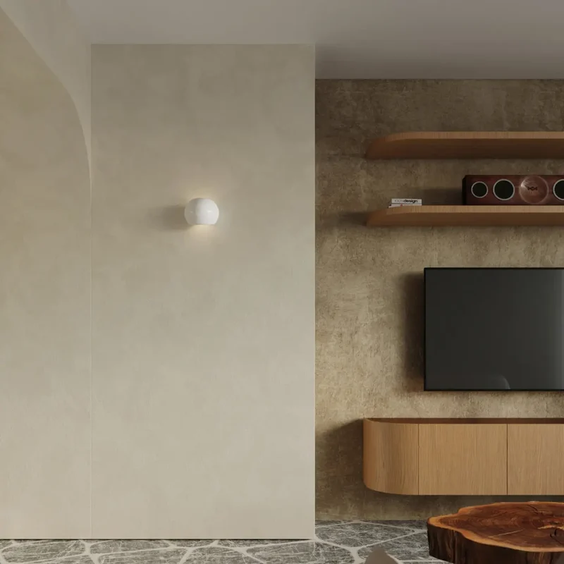 Applique Murale | GLOBE VERNIE (Blanc Brillant)