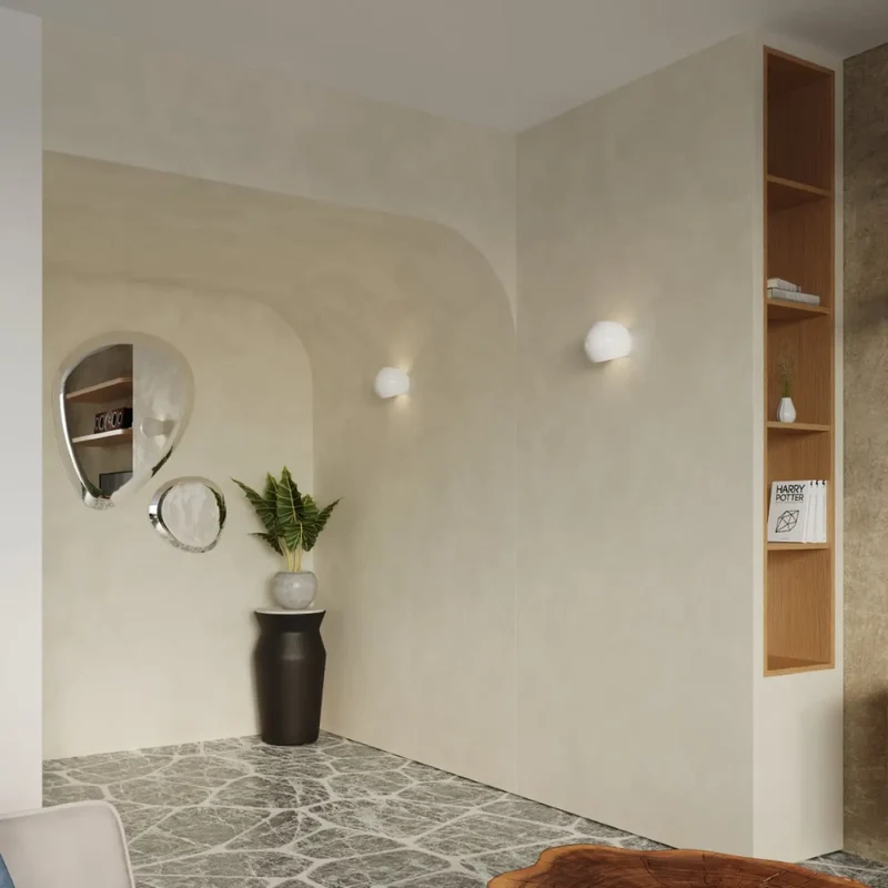 Applique Murale | GLOBE VERNIE (Blanc Brillant)